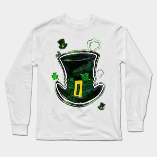 Leprechaun hat Irish AF Long Sleeve T-Shirt